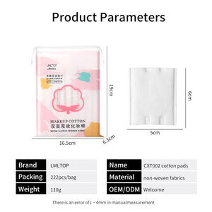 LMLTOP Lot de 222 tampons carrés multifonctionnels en <span class=keywords><strong>coton</strong></span>, épais et sans peluches, pour salons de beauté, manucure et démaquillage - Product Image 6