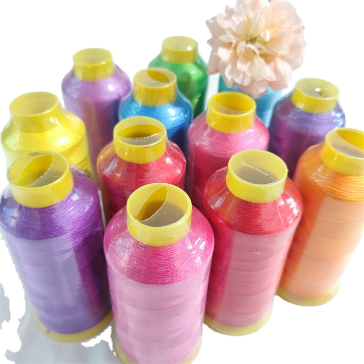 Top Sale in Africa 120 D 5000 M 135g Manufacturer Stock 100 Polyester High Speed Embroidery Silk Thread Yarn for Machine