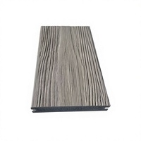 Panel Lantai Dek WPC (Wood Plastic Composite) Motif Kayu Modern, Tahan Retak, Sistem Klik, untuk Taman dan Kebun