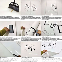Autocollant en vinyle adhésif personnalisé pour piste de danse de mariage - Décoration de fond durable, résistante aux UV et imperméable