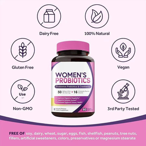 Cápsulas de Probióticos Veganos 100% Puros para Mujeres, 50 Mil Millones de UFC, 16 Cepas, Salud Natural del Sistema Inmunitario, Vaginal y Urinaria - Product Image 4