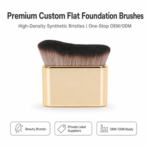 Pinceau applicateur auto-bronzant Kabuki pour fond de teint, pinceau de maquillage corporel en gros, logo personnalisé, pour estomper <span class=keywords><strong>le</strong></span> bronzant, poils véganes, OEM ODM - Product Image 2