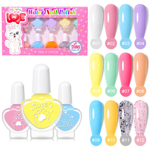 New Quick Drying Children's Nail Polish 12 Color Easy Peeling Tasteless Non-toxic Water-based Nail Polish Set Nail Products - Product Image 5