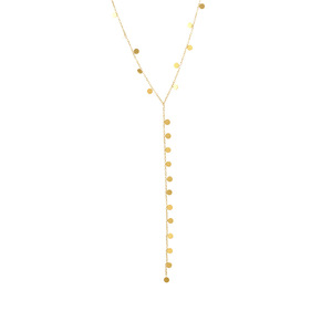 Trendy einfache Pailletten Anhänger Quaste lange Y-Form Halskette All-Match Schlüsselbein Kette Licht Luxus Temperament geometrisch - Product Image 5