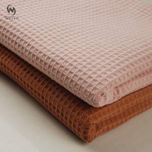 Dệt Áo choàng tắm khăn thoải mái loungewear màu sắc tinh khiết hai mặt 100% cotton Waffle dệt vải cho bé - Product Image 1