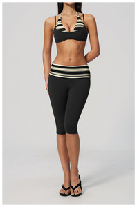 Ensemble de yoga 5 pièces à pois pour <span class=keywords><strong>femme</strong></span>, débardeur dos nu effet deux pièces, tenue de sport à séchage rapide pour la course et le <span class=keywords><strong>fitness</strong></span> – Grande Vente - Product Image 4