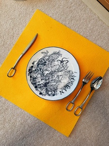 European <b>Bone</b> <b>China</b> 4pcs Plate Porcelain <b>Dinner</b> Plate <b>Set</b> - Product Image 5