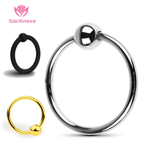 Mainan eksotis SacKnove mainan seks klitoris pimosis menunda peregangan Penis medis karet manik-manik baja tahan karat cincin Kokang untuk pria - Product Image 1