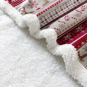 Couverture en polaire sherpa tricotée personnalisable pour les fêtes de Noël, douce et chaude, double couche, utilisable en toutes saisons, certifiée OEKO TEX - Product Image 6