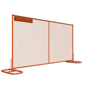 Sustainable Easily Assembled Portable American Standard Chain Link Temporary Fence with Cross Tube