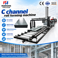 Machine automatique de formage de profilés en C avec empileur, machine de fabrication de profilés en C en acier métallique à grande vitesse