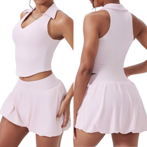 Ensemble de jupes de sport pour femmes, personnalisées, légères, respirantes, à séchage rapide, pour le golf, le yoga et le tennis, avec logo frontal pour les sports rapides - Product Image 1