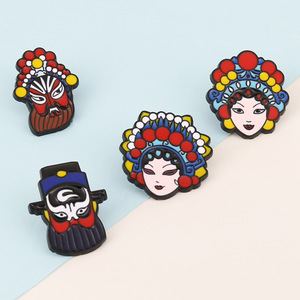 Broche de maquillaje Facial DE LA Ópera de Pekín estilo chino Quintessence Opera Collar Pin accesorios Huadan botón aguja baratija Pin - Product Image 2