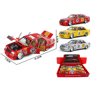 Auto Sportiva Modificata Tiger Head 1:24, 6 Porte, Giocattolo in Metallo Pressofuso con Suoni e Luci, Supercar a Retrocarica - Product Image 1