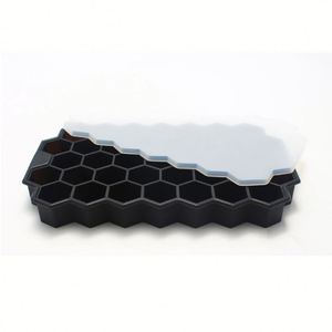 Moule à glaçons en silicone alvéolé de qualité alimentaire avec couvercle, idéal pour la fabrication de crèmes glacées – Fourniture de cuisine - Product Image 3