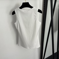 Nouveautés Été 2026 – Débardeur court sexy pour femme, coupe ajustée, col en V, épaules dénudées, avec détail trou de serrure métallique, polyvalent et personnalisable