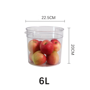 Contenedor Redondo Transparente de Plástico Resistente para Almacenamiento de Alimentos, Organizador Apilable Irrompible para Almacenamiento de Ingredientes de Supermercado - Product Image 2