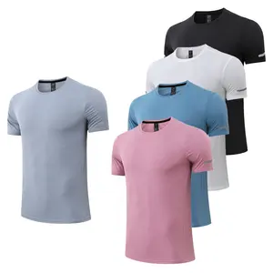 Smooth men T shirt with reflective cuff quick dry cool shirt with breathable hole for men