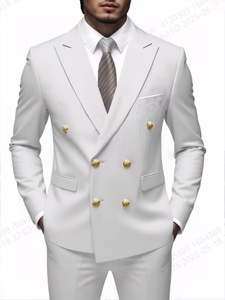 Abito <span class=keywords><strong>da</strong></span> sposo doppiopetto stile britannico <span class=keywords><strong>da</strong></span> <span class=keywords><strong>uomo</strong></span>, elegante e professionale, per matrimoni e occasioni formali - Product Image 4