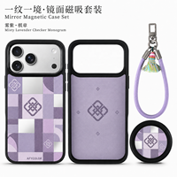 Coque de téléphone personnalisée antichoc avec surface miroir, design de luxe, étui de téléphone personnalisé, ensemble cadeau tendance avec sangle de maintien pour téléphone