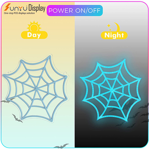 Bán buôn tùy chỉnh miễn phí thiết kế Halloween Spider <span class=keywords><strong>Web</strong></span> bên nhà trang trí đèn neon - Product Image 6