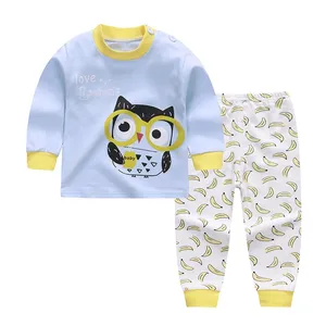 Groothandel Herfst Baby Kleding 2-Stukken Wortel Baby Kleding Set Kinderkleding 0-5 Leeftijd Katoen Kinderkleding pyjama Set