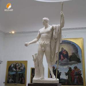 Figura tallada a mano de piedra Natural, tamaño real, escultura clásica de mármol, estatua de saxofón - Product Image 4
