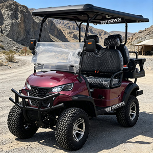 Véhicule de golf électrique zown en vente directe d'usine, moteur AC 48V 5KW, panneau solaire, longue autonomie, pneus tout-terrain de luxe, certifié CE, pour parc - Product Image 1