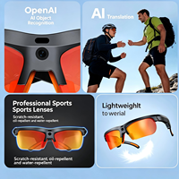 Lunettes IA avec caméra 13 millions de pixels, idéales pour le cyclisme, les activités de plein air, la randonnée, protection contre le vent – Lunettes de soleil IA