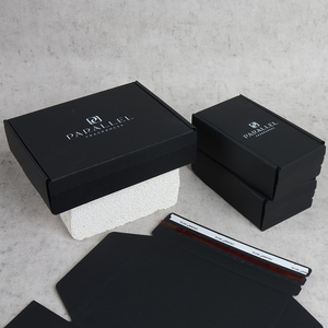 custom logo <b>black</b> corrugated cardboard 30ml essential oil bottle shipping packaging <b>box</b> with insert - Product Image 3