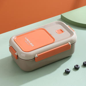 Portable Students Lunch <b>Box</b> for Adults Kids Bento <b>Box</b> with Handles 2-Compartment School Children Lunch <b>Box</b> with Spork 1100ml - Product Image 6