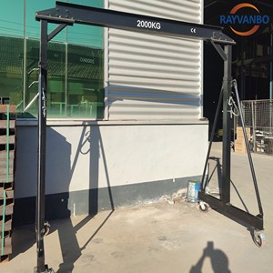 Cần cẩu khung thép di động nhỏ Rayvanbo Trung Quốc, tải trọng nhẹ 1000kg, chiều cao điều chỉnh 2m 3m, thép cacbon, cần cẩu mini 1 tấn - Product Image 5