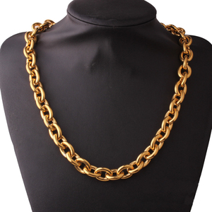 Width11/13/15mm 316L accesorios de acero inoxidable Europeo Americano Rock Hip Hop tendencia O palabra borde collar de acero de titanio - Product Image 6