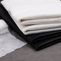 100% Polyester Enzyme Lavage Non Tissé Adhésif Interlignage Fusible Non-Tissé Tissu pour Vêtements Non-Tissé Fusing Interlining