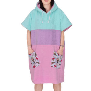 Changeur de combinaison de natation 100% coton éponge <span class=keywords><strong>poncho</strong></span> de surf à capuche adulte - Product Image 1