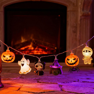 Guirlandes solaires LED d'Halloween, étanches, pour extérieur, décorations féériques, mignonnes, suspendues, pour fête, maison, jardin, cour, fenêtre, décoration artistique de citrouille - Product Image 5