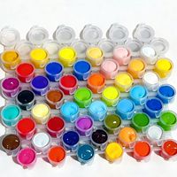 Lot de 48 pots de peinture acrylique de base de 3 ml pour enfants, idéal pour les loisirs créatifs et la peinture sur toile, avec bande de rangement pour pots