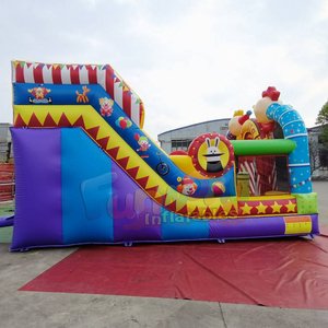 Tobogán inflable gigante de doble carril para fiestas al aire libre, castillo inflable comercial para circo. - Product Image 3