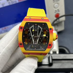 Reloj de Lujo de Alta Gama Estilo RM, Esqueleto, Esfera con Degradado Rojo y Amarillo, Mecánico Automático, Deportivo - Product Image 1