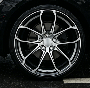 Roues en acier inoxydable RKR 5x114.3, finition Gun Metal, design croisé, légères, pour véhicules de course et utilitaires, conduite stable, ensemble complet - Product Image 1