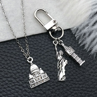 Modèles modernes électroplaqués de Tour Eiffel, avion, bateau, voiture, accessoires de bijoux DIY, boucles d'oreilles, porte-clés, petits pendentifs