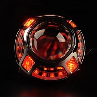 Masques de protection pour lentilles de projecteur bi-xénon pour Panamera Angel Eyes LED Halo Ring 8000k Couleur Aluminium aéronautique IP67 Étanche