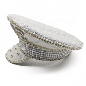 Manwu femmes paillettes mariée sergent mariée poule Festival anniversaire marin fête casquette pour Bachelorette événements en plein air - Product Image 5