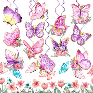 Colgante en espiral de papel con tema de mariposa de estilo moderno, colgante decorativo <span class=keywords><strong>para</strong></span> decoración de fiesta nueva con borde cruzado - Product Image 4