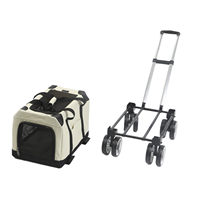 Sac de transport pour animaux de compagnie respirant et à roulettes pour petits chiens