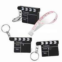 Mètre ruban rétractable pour mesurer la taille, porte-clés en forme de claquette de cinéma, outil de mesure impériale, cadeau pour créateur de costumes