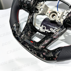 Volante de Carreras Personalizado para <span class=keywords><strong>Toyota</strong></span> Supra con Luz LED, Fibra de Carbono y Gamuza Auténtica, Nuevo - Product Image 4