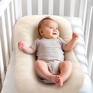 Kustom 80x55cm 100% katun organik sarang bayi Crepe penutup bayi kain kasa kursi bantal penutup untuk bayi baru lahir tidak termasuk - Product Image 1