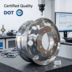 Jante de camion en aluminium MEIKA, neuve, 17,5*6,75, robuste, forgée, remplacement de moyeu de roue, brillante, haute dissipation de chaleur, ISO - Product Image 2