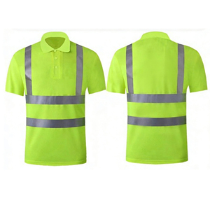 Chaleco de Trabajo Reflectante de Manga Corta de Secado Rápido al por Mayor, Chaleco de Trabajo Reflectante OEM con Camiseta Polo Reflectante - Product Image 1